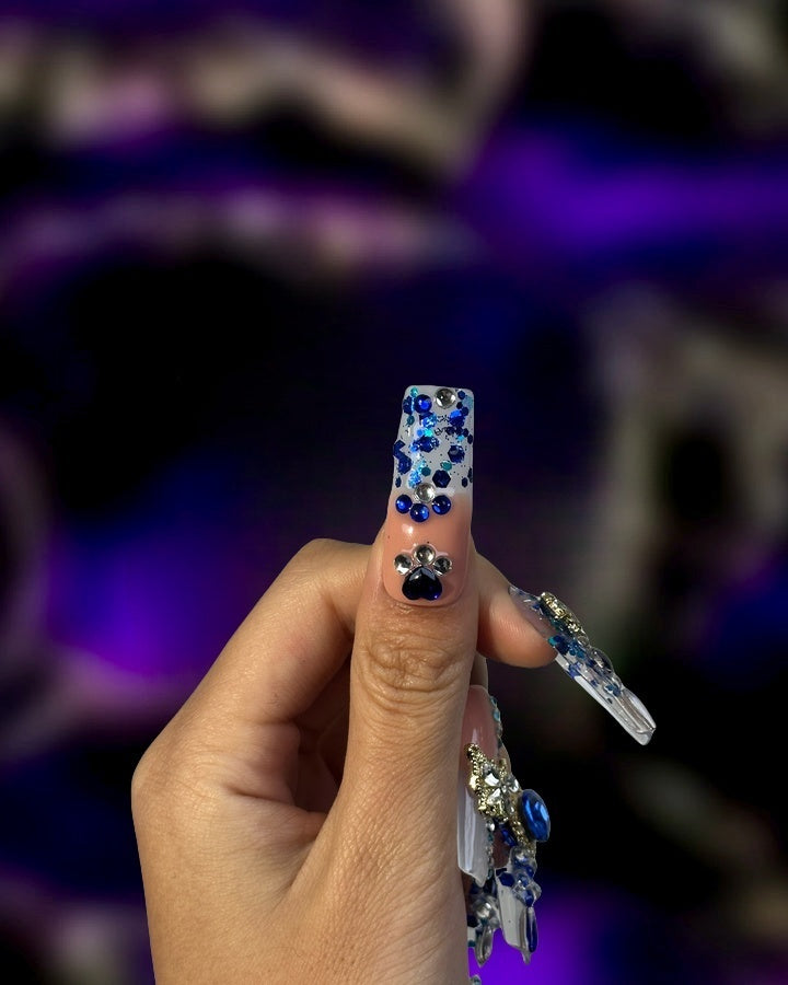 Blue Sapphire Crystal Nail